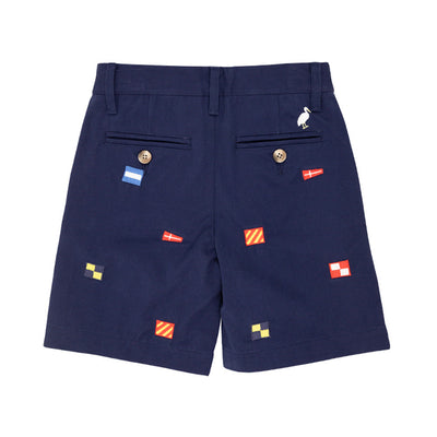 Critter Charlie's Chinos - Nantucket Navy Flags/Multi