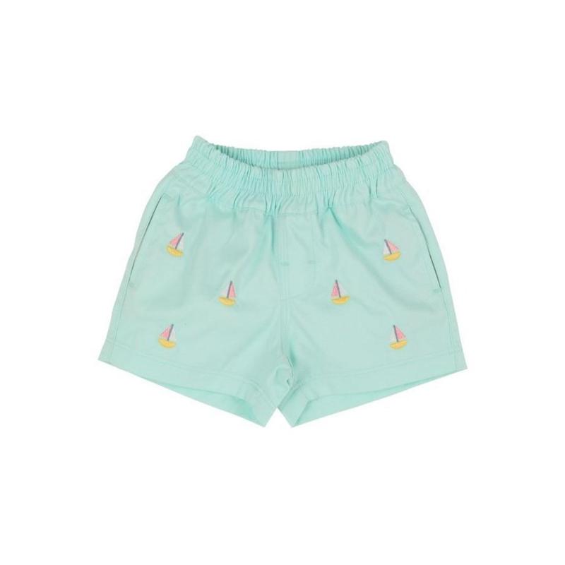 Critter Sheffield Shorts - Sea Island Seafoam/Sailboat/Yellow