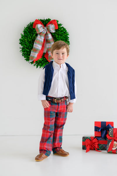 Prep School Pants - Middleton Place Plaid/Grier Green Stork