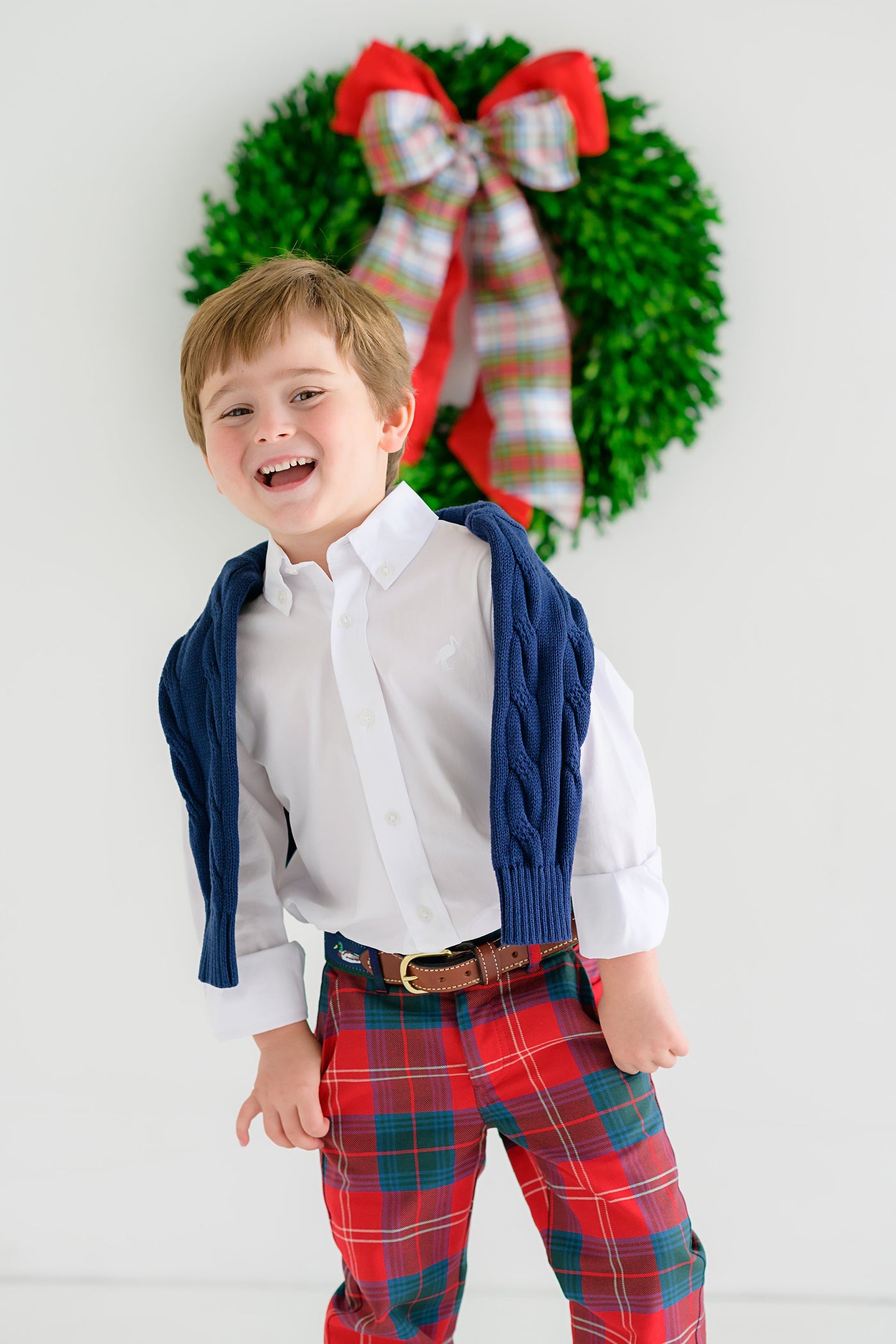 Prep School Pants - Middleton Place Plaid/Grier Green Stork