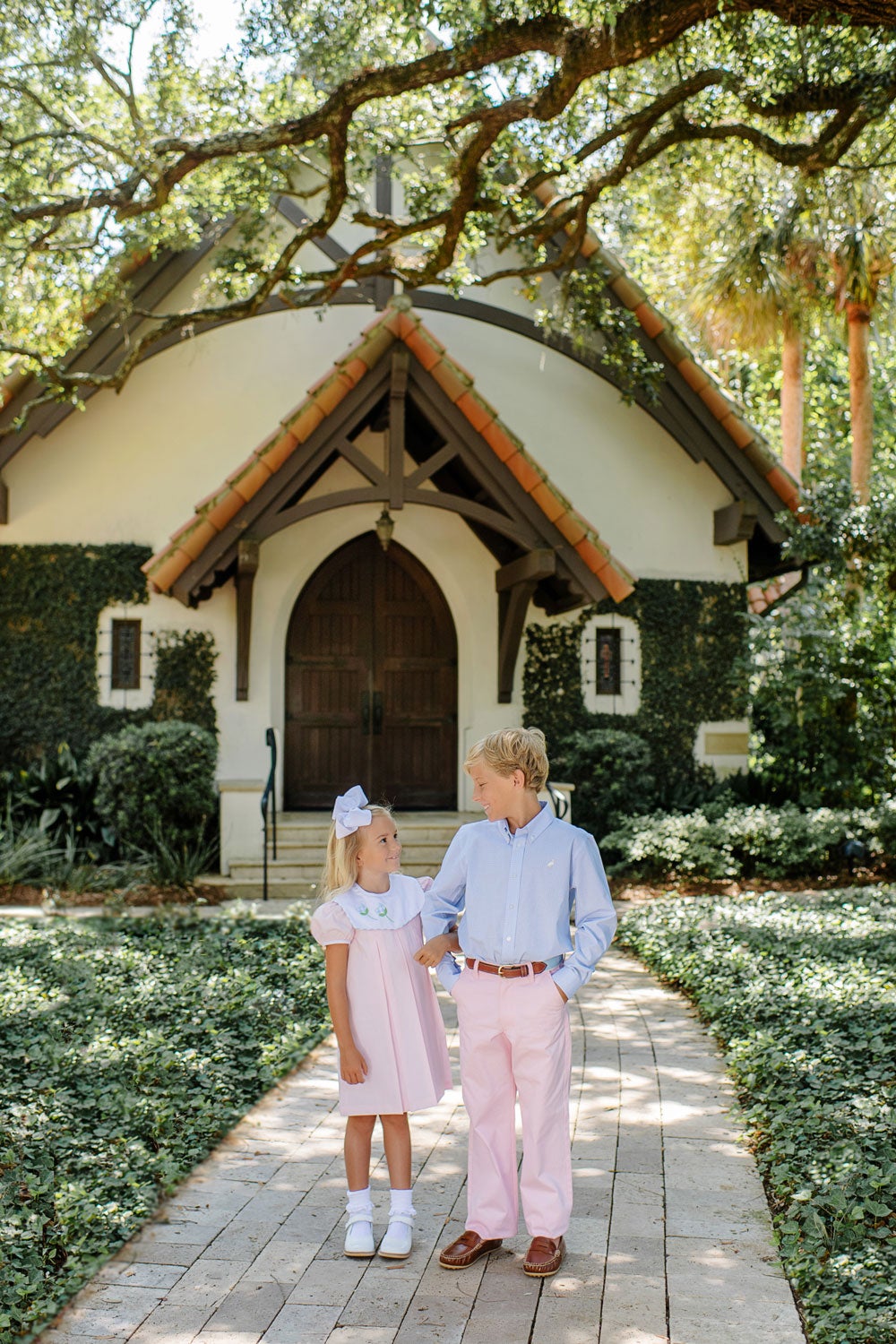 Prep School Pants Palm Beach Pink/Buck Blue Twill