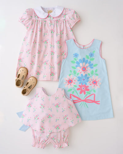 Anne Charlotte Shift Dress BuckBlue/HHP Flower