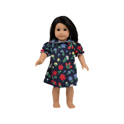 Dolly's Maude's PP Collar Dress-Berry Vintage Blooms