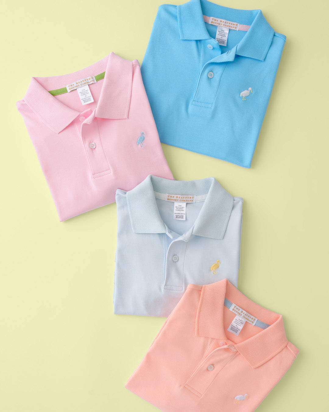 Prim and Proper Polo Pompano Peach with Multi Stork