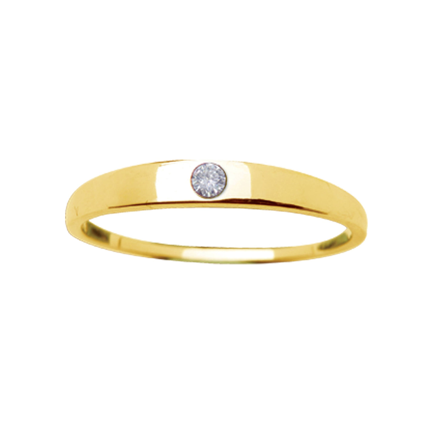 Gold Plated Baby Ring w/ CZ