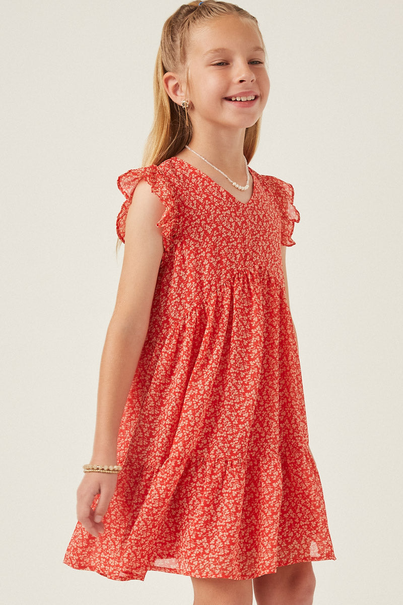 Ditsy Floral Ruffle Tank Dress