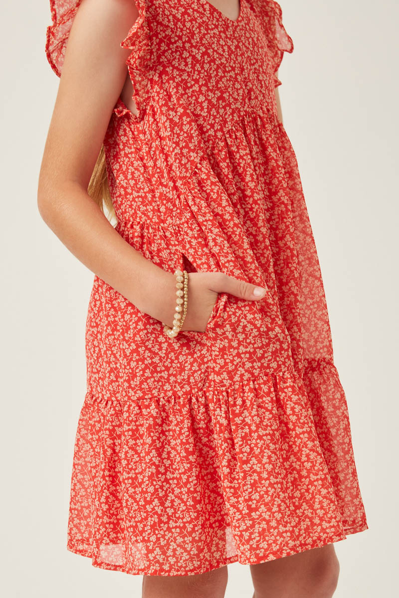 Ditsy Floral Ruffle Tank Dress