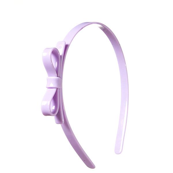 Thin Bow Headband - Lt Purple