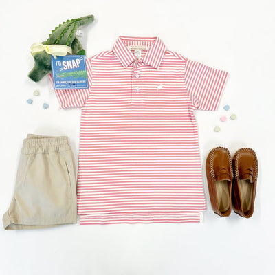 Prim and Proper Polo -HHP/WAW Stripe/Multi Stork-SS-Pima