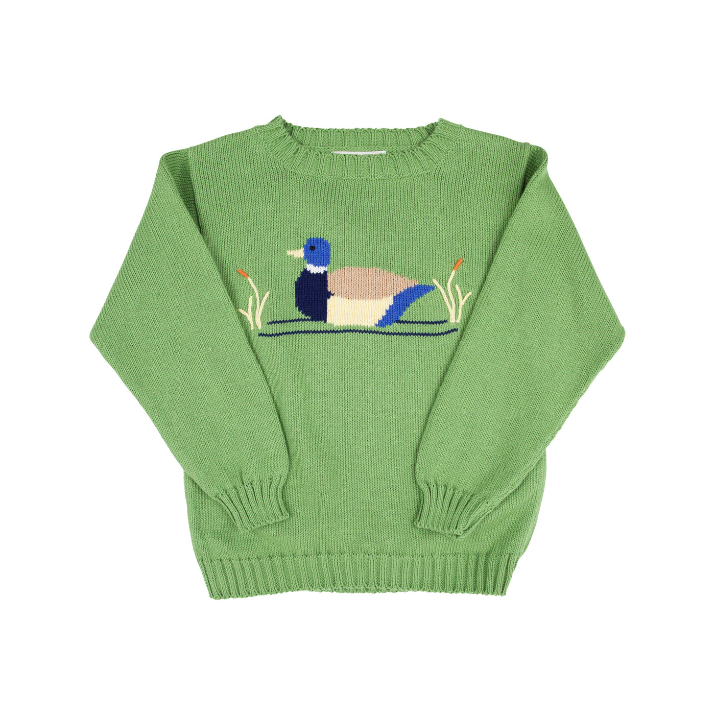 Isaac's Intarsia Sweater - Mallard/Grenada Green