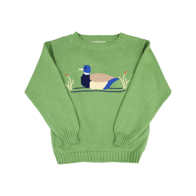 Isaac's Intarsia Sweater - Mallard/Grenada Green