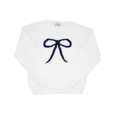 Isabelle's Intarsia Sweater -Worth Avenue White/Bow