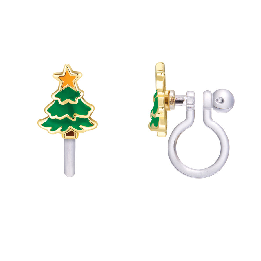 CLIP ON Cutie Earrings - Christmas Tree