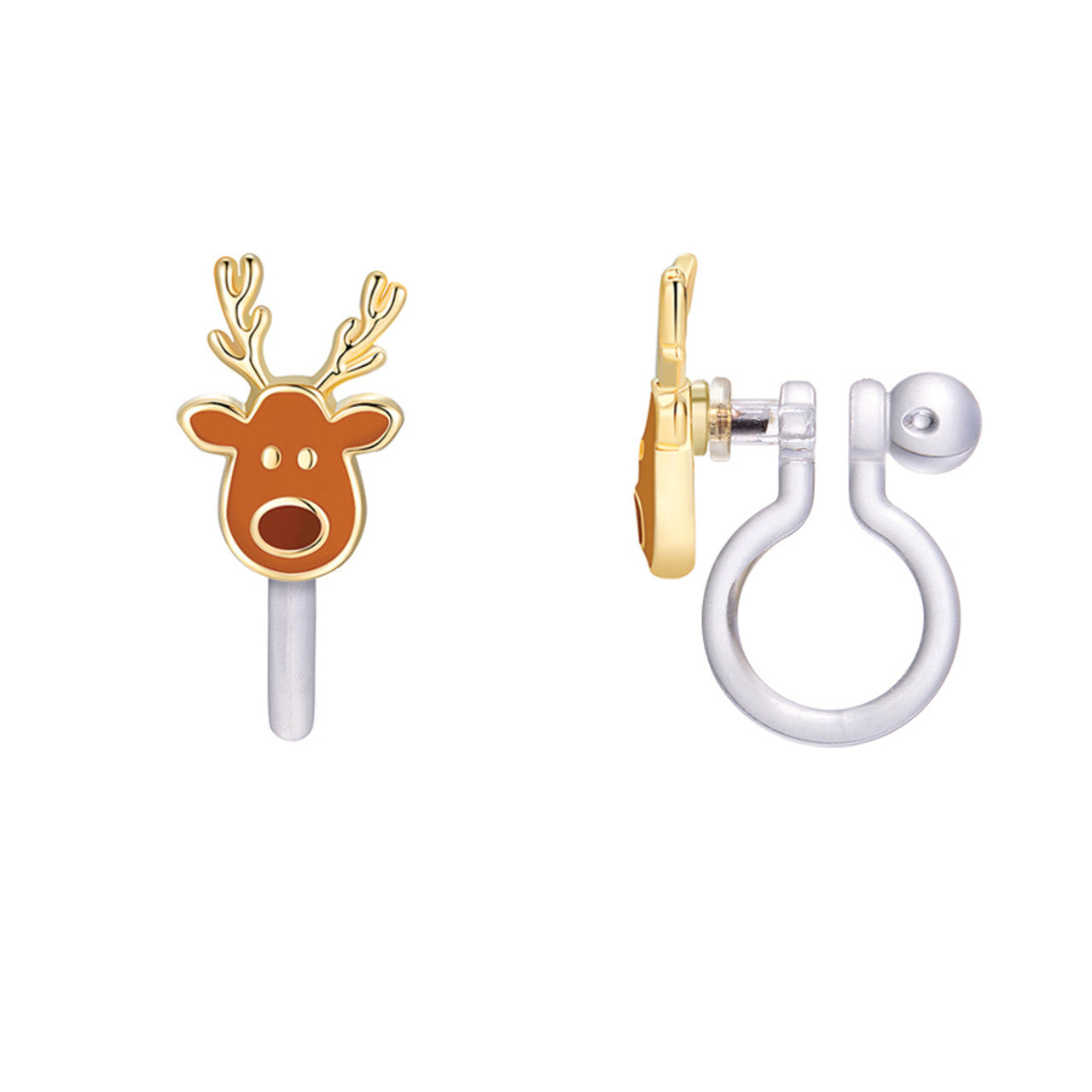 CLIP ON Cutie Earrings - Reindeer