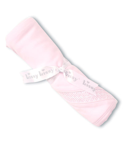Kissy Blanket with Hand Smocking - Pink