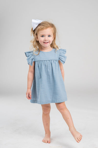 Avery Dusty Blue Bloomer Set - Woven