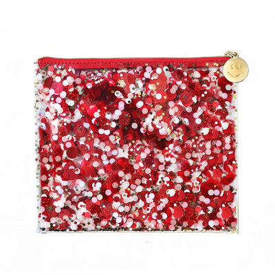 Spirit Squad Confetti Everything Pouch - Rally Red