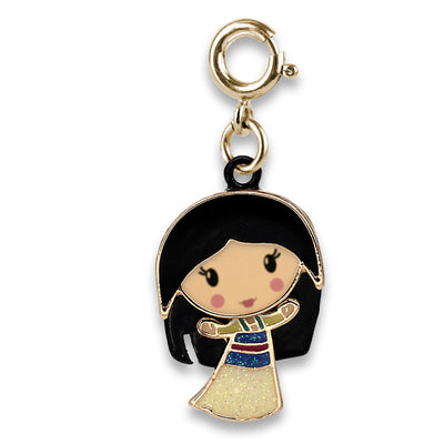 Charm It! Gold Swivel Mulan Charm