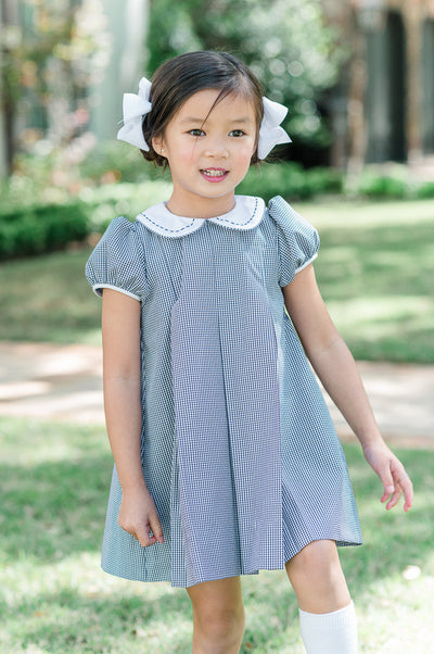 Paxton Navy Pleat Dress