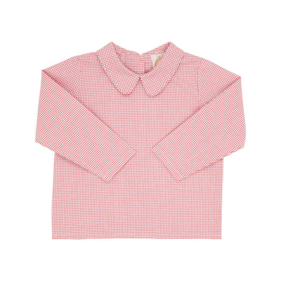 Peter Pan Collar Shirt LS Richmond Red Windowpane