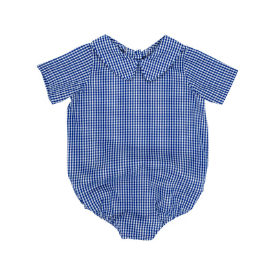 Peter Pan Shirt -SS- Rockefeller Royal Mini Gingham