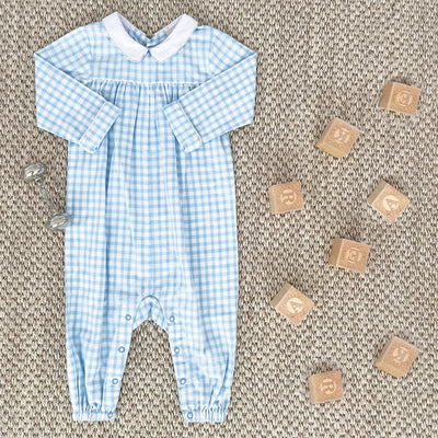 Price Playsuit- Blue Chastain Check