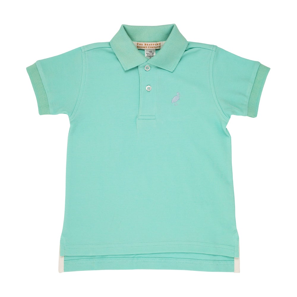 Prim and Proper Polo Greyson Green/Buck Blue Stork Pima-SS