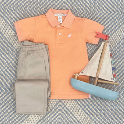 Prim and Proper Polo SS Pima- Seashore Sherbert/PBP Stork