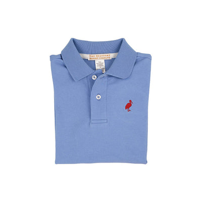 Prim and Proper Polo-Barbados Blue/RichRed Stork-SS-Pima