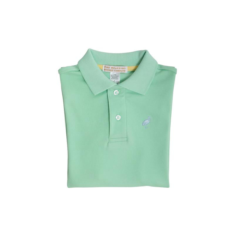 Prim and Proper Polo-SS - Grace Bay Green/ Buckhead Blue Stork-Pima