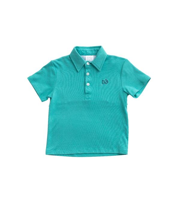 Knit Polo - Lagoon