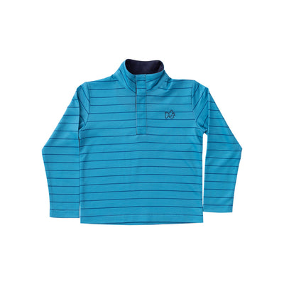 Boy's Performance Pullover -Blue Raspberry Stripe