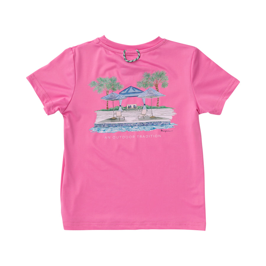 Pro Performance Tee -Beach Club Art - Strawberry Moon