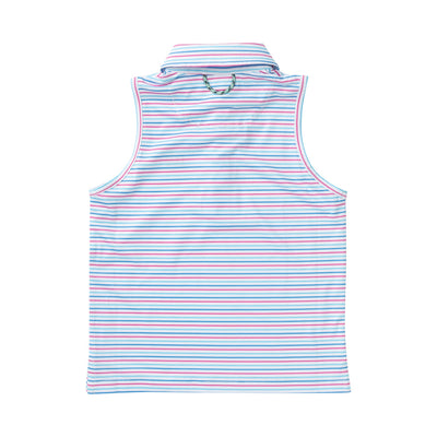 Women's Pro Performance Sleeveless Polo - Strawberry Moon Stripe