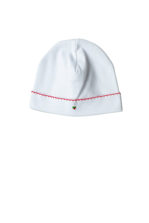 White Christmas Cap- Newborn