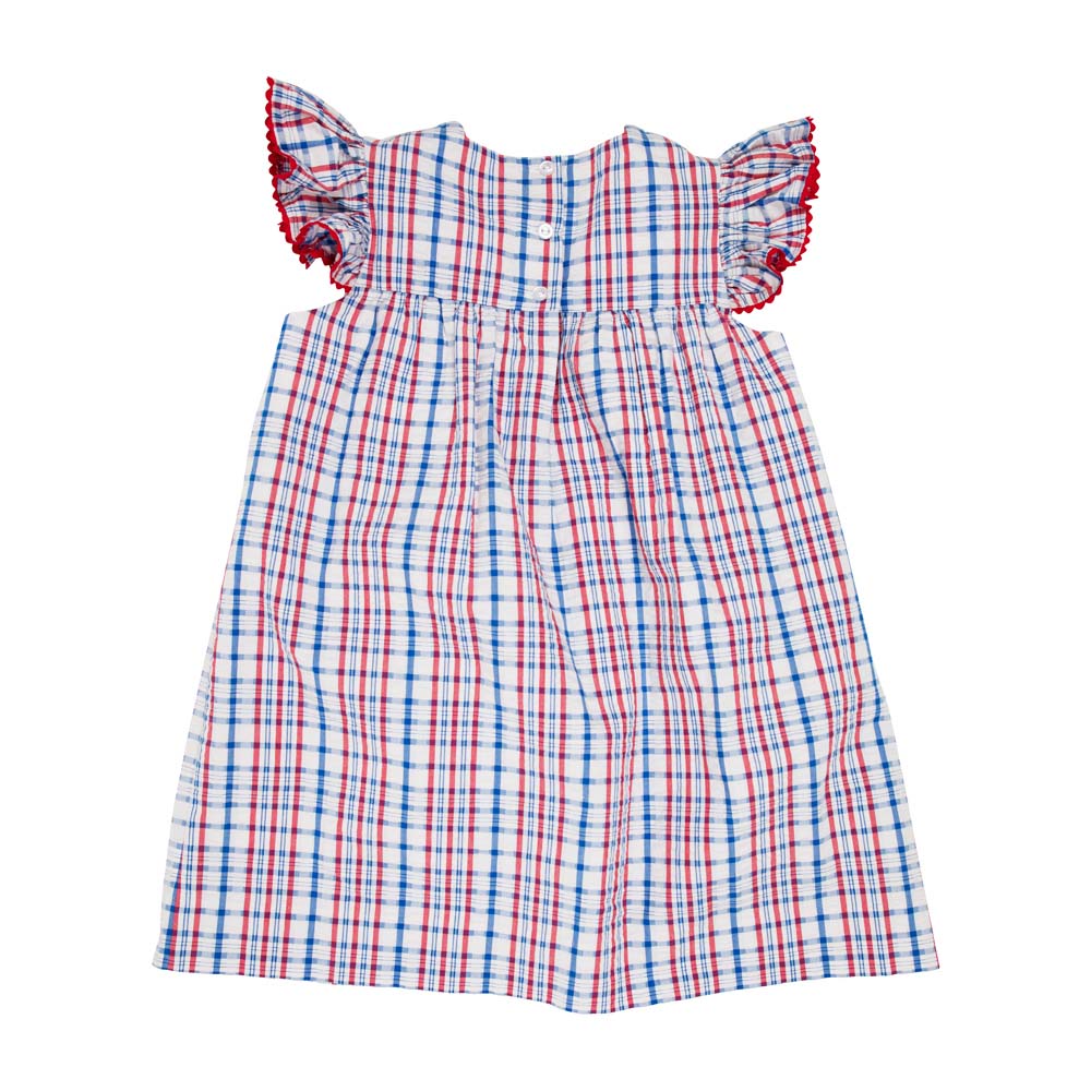 Rosemary Ruffle Dress-Sewanee Seersucker/RR