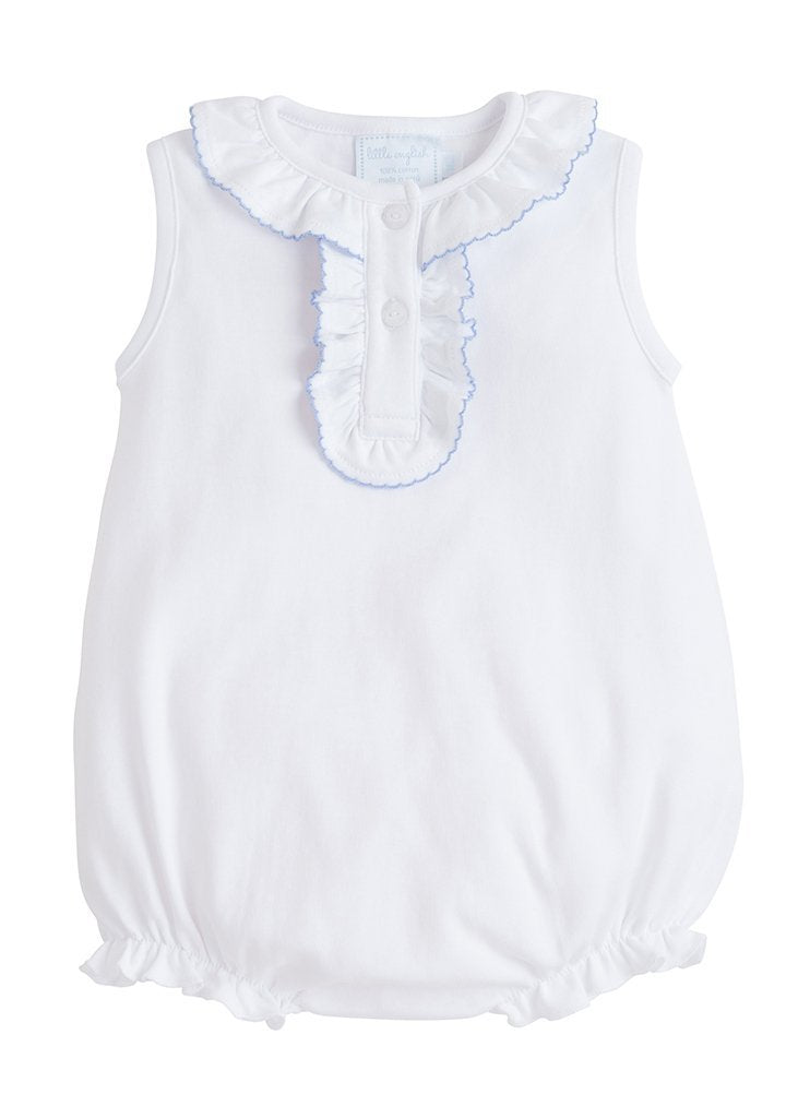 Ruffled Henley Bubble - Lt Blue