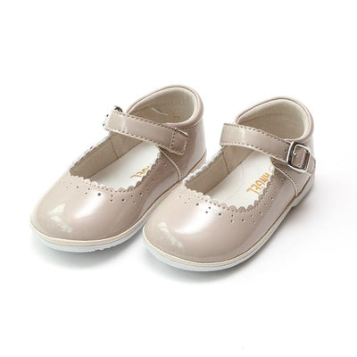 Scarlett Scalloped Mary Jane Patent Almond