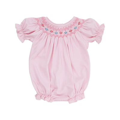 Sandy Smocked Bubble -Flower Palm Beach Pink/WAW