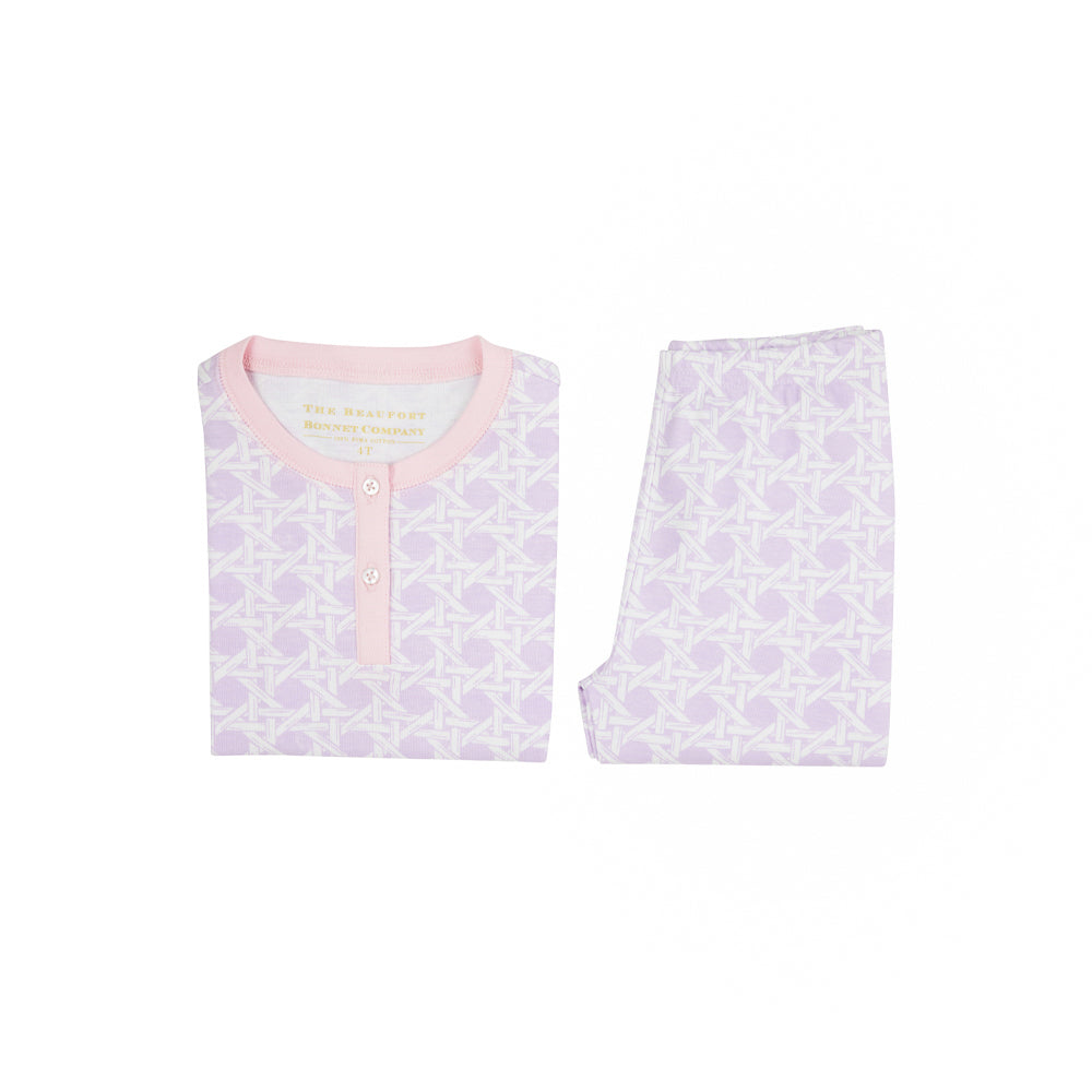 Sara Jane's Short Sleeve Set-Ocean Club Cane/PBP