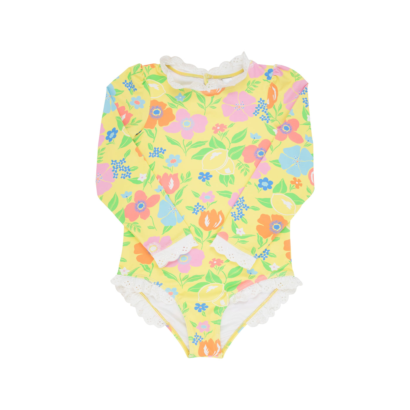 Sarasota Surf Suit -Boca Blooms (Yellow)