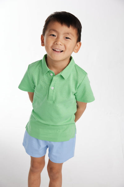 Short Sleeve Solid Polo - Green