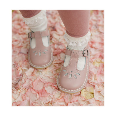 Sienna Vintage Inspired Appleseed Mary Jane Dusty Pink
