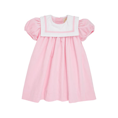 Stewart's Square Collar Dress-Palm Beach Pink Cord