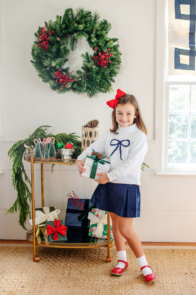 Parson's Pleated Skirt -Nantucket Navy Cord