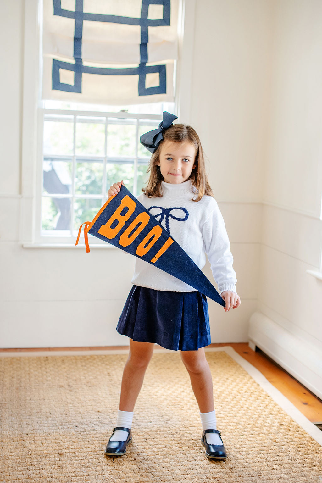 Parson's Pleated Skirt -Nantucket Navy Cord