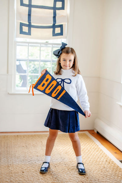 Parson's Pleated Skirt -Nantucket Navy Cord