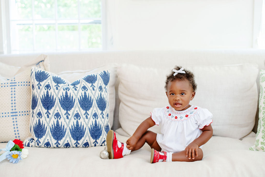 Sandy Smocked Bubble - WAW Zig Zags & Flowers