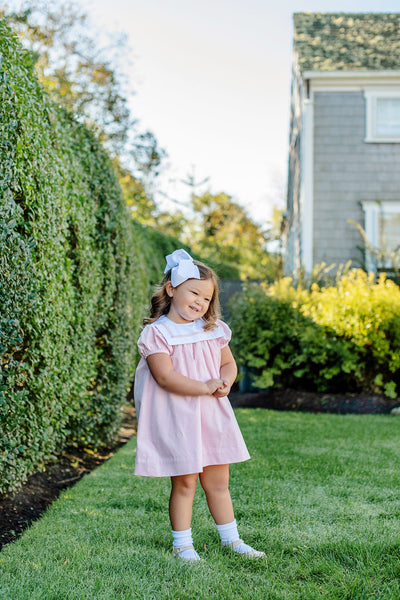 Stewart's Square Collar Dress-Palm Beach Pink Cord