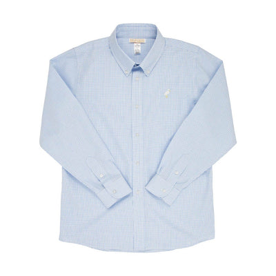 Dean's List Dress Shirt- BuckBlue Mini Check/Multi Stork